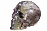 Carved, Purple Fluorite Skull #108772-3